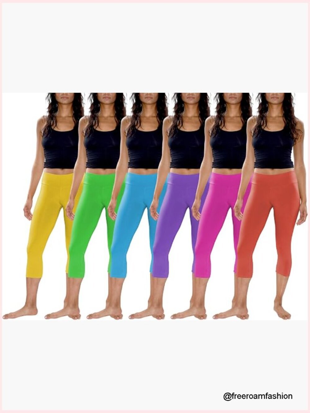 Ultra Soft Capri Leggings Active Stretch Pants Multi Pack